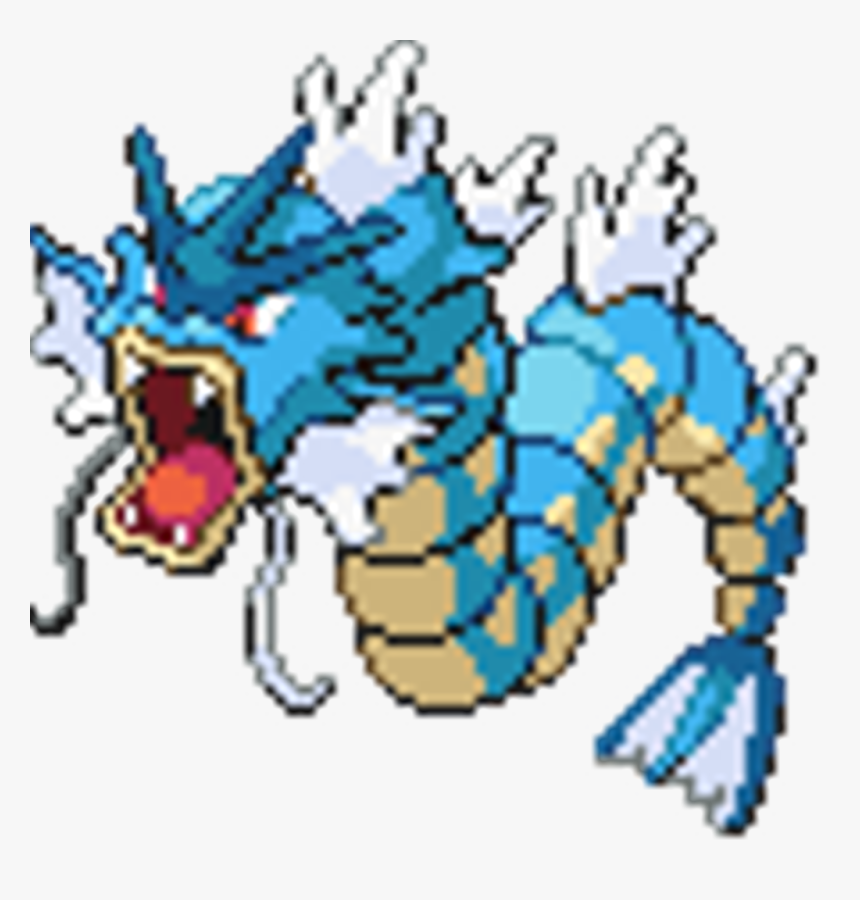 #pokemon #blue #sprite #gyarados #dragon #freetoedit - Gyarados Male Vs Female, HD Png Download, Free Download