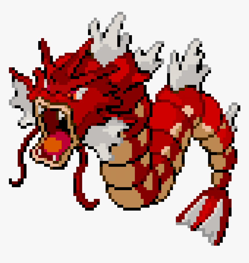 Gyarados Minecraft Pixel Art, HD Png Download, Free Download