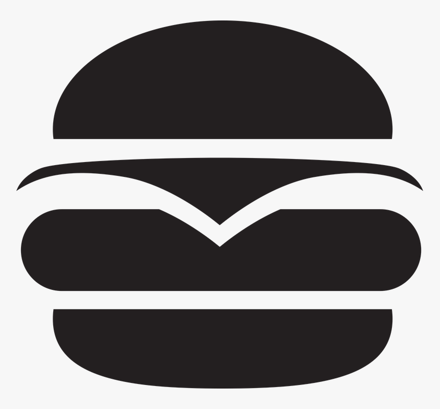 Hamburger, Burger, Food, Meat, Fast, Cheese, Sandwich - Illustration, HD Png Download, Free Download