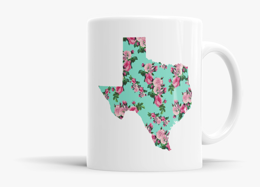 Texas Floral Silhouette - Beer Stein, HD Png Download, Free Download