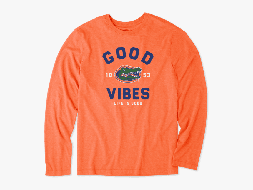 Men"s Florida Gators Good Vibes Arc Long Sleeve Cool - Long-sleeved T-shirt, HD Png Download, Free Download