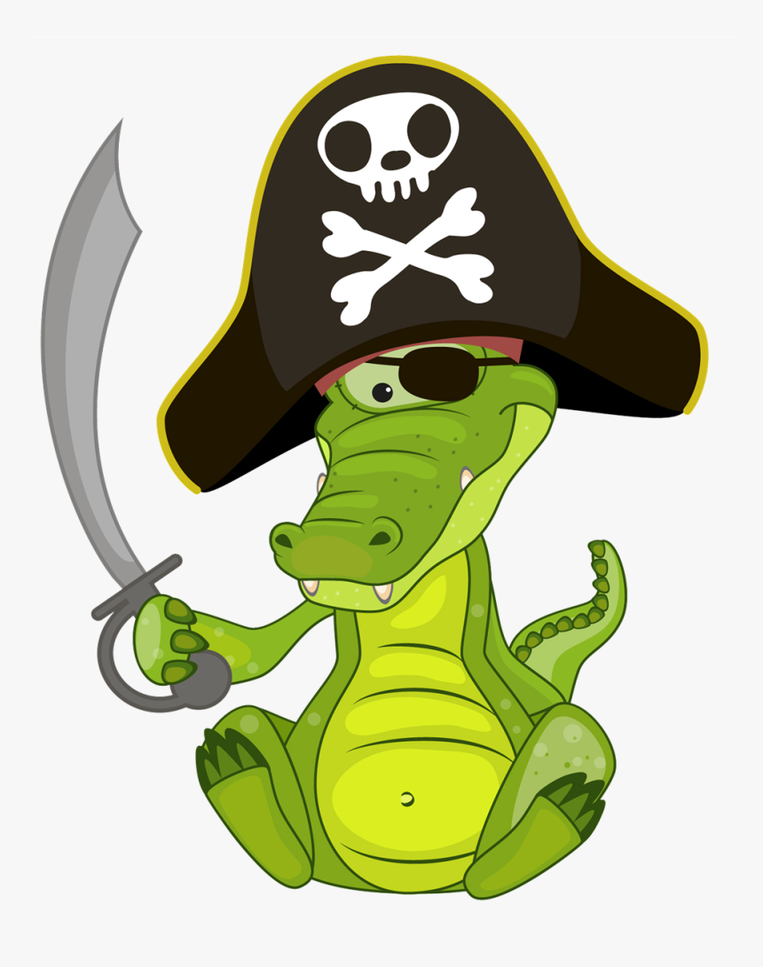 Pirate Gator Clipart, HD Png Download, Free Download