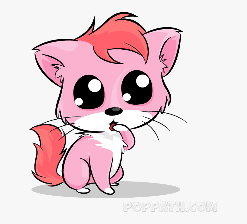Kitten Clipart Pink - Kawaii Pink Kitten Png Transparent, Png Download, Free Download