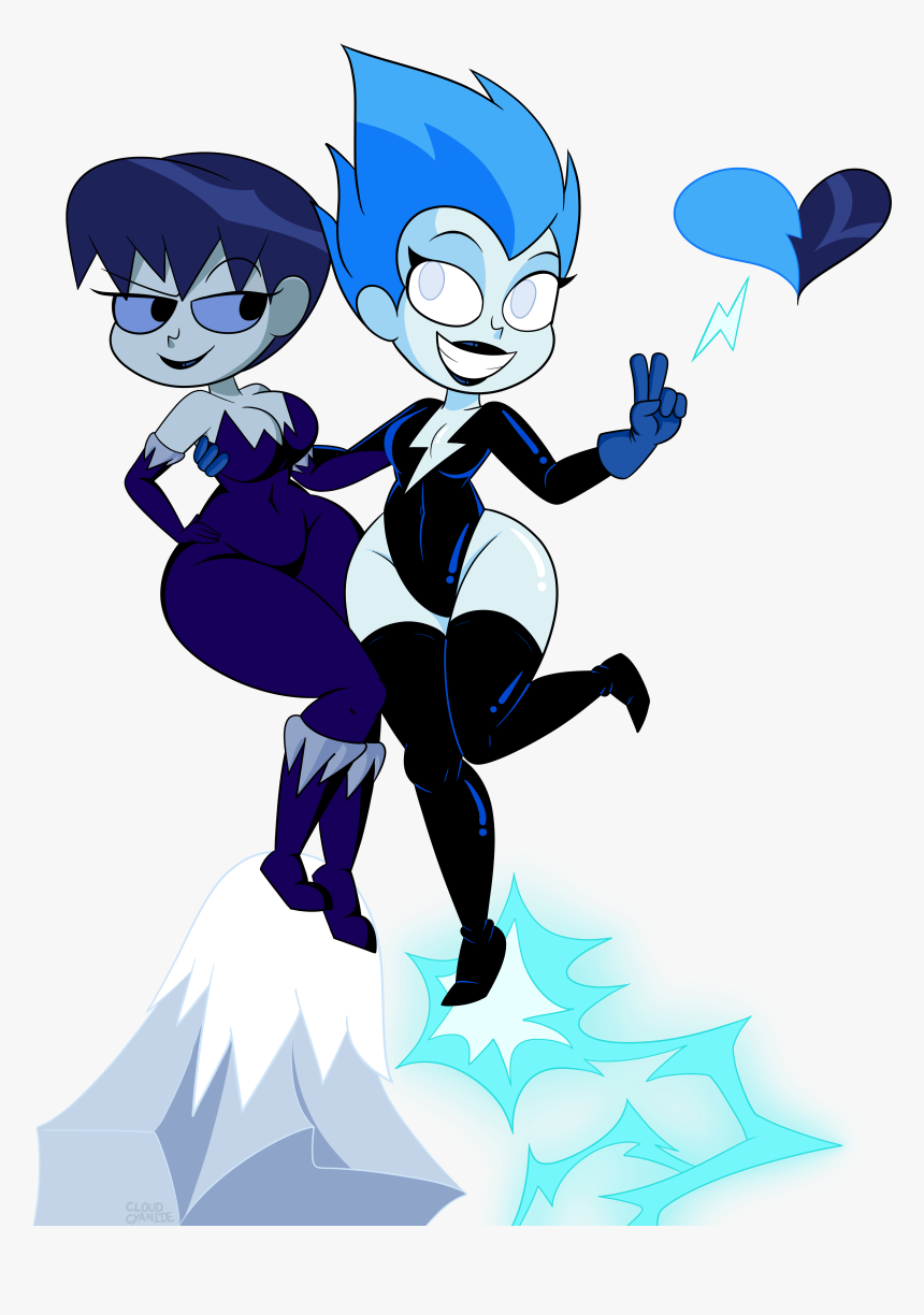 Killer Frost X Livewire - Cartoon, HD Png Download, Free Download