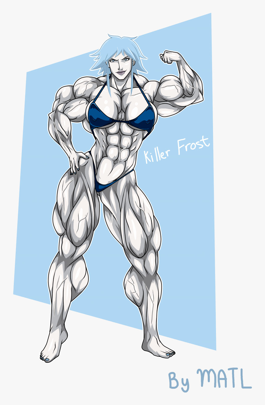 Commission - Killer Frost - Cartoon Bodybuilder Sketch, HD Png Download, Free Download