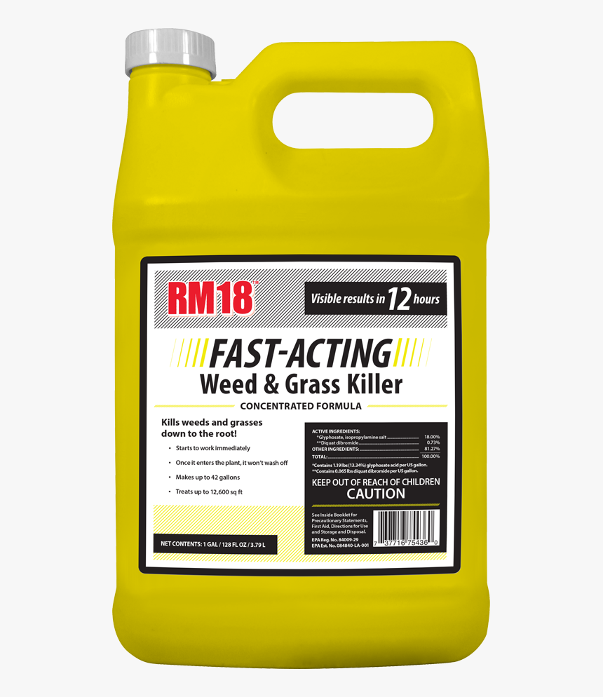 Rm18 Fast Acting Weed & Grass Killer - Plastic, HD Png Download, Free Download