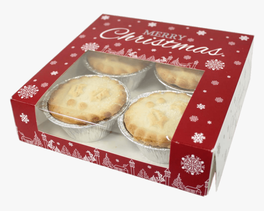 Box Of Four Mince Pies For Christmas - Box Of Mince Pies, HD Png Download, Free Download