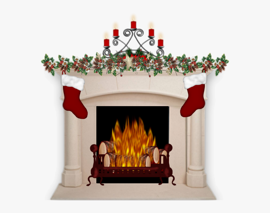 Cheminée De Noël Png, Tube Christmas Fireplace Clipart - Voščilnice Za Novo Leto, Transparent Png, Free Download