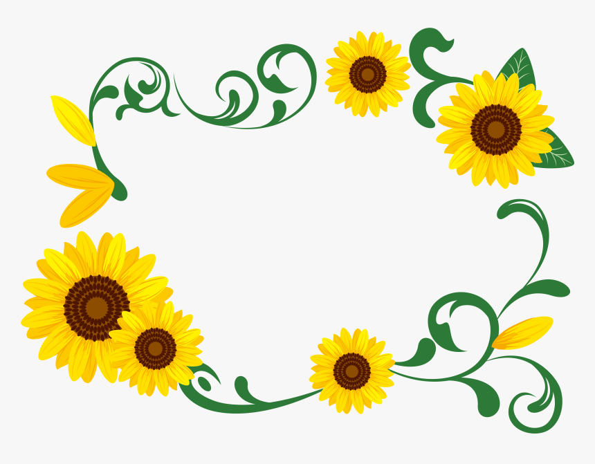 Garland Clipart Sunflower - Sunflower Garland Clipart, HD Png Download, Free Download