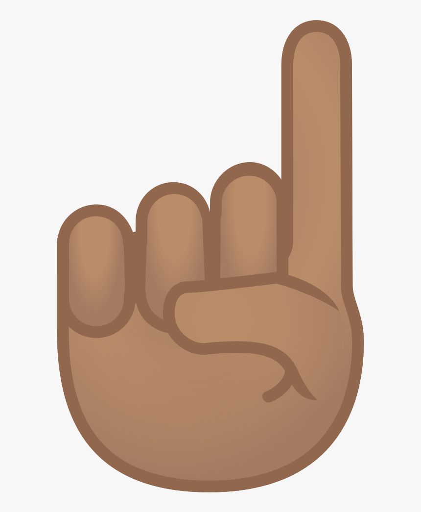 Index Finger Emoji Png - Brown Finger Point Emoji, Transparent Png, Free Download