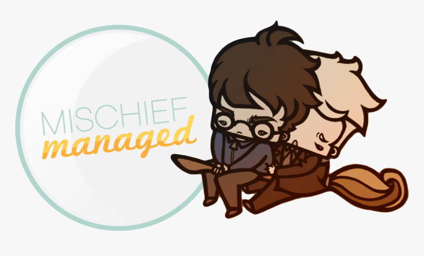 ) Mischief Managed (¯·. ) L"universo Delle Yaoi Su - Cartoon, HD Png Download, Free Download