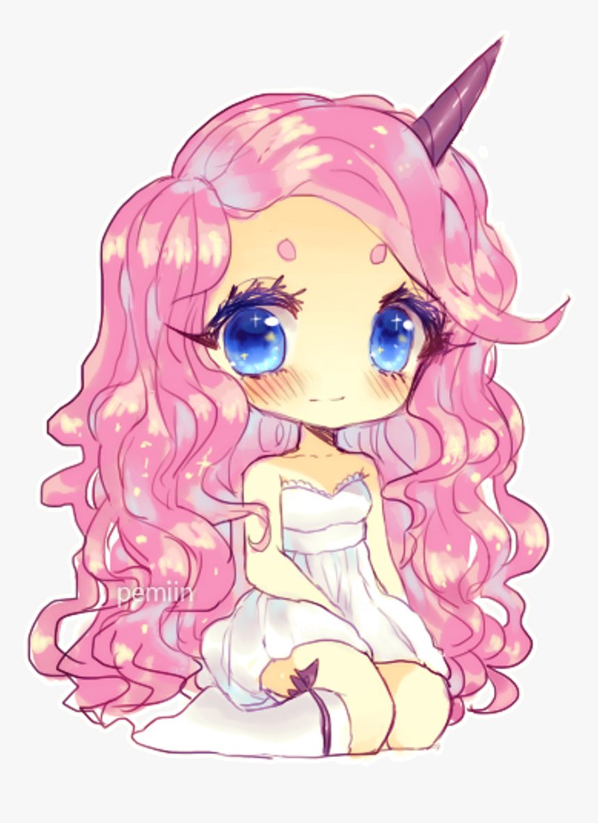 #anime #chibi #kawaii #animeeyes #yaoi #candy #candyboy - Cute Drawing Girl Unicorn, HD Png Download, Free Download