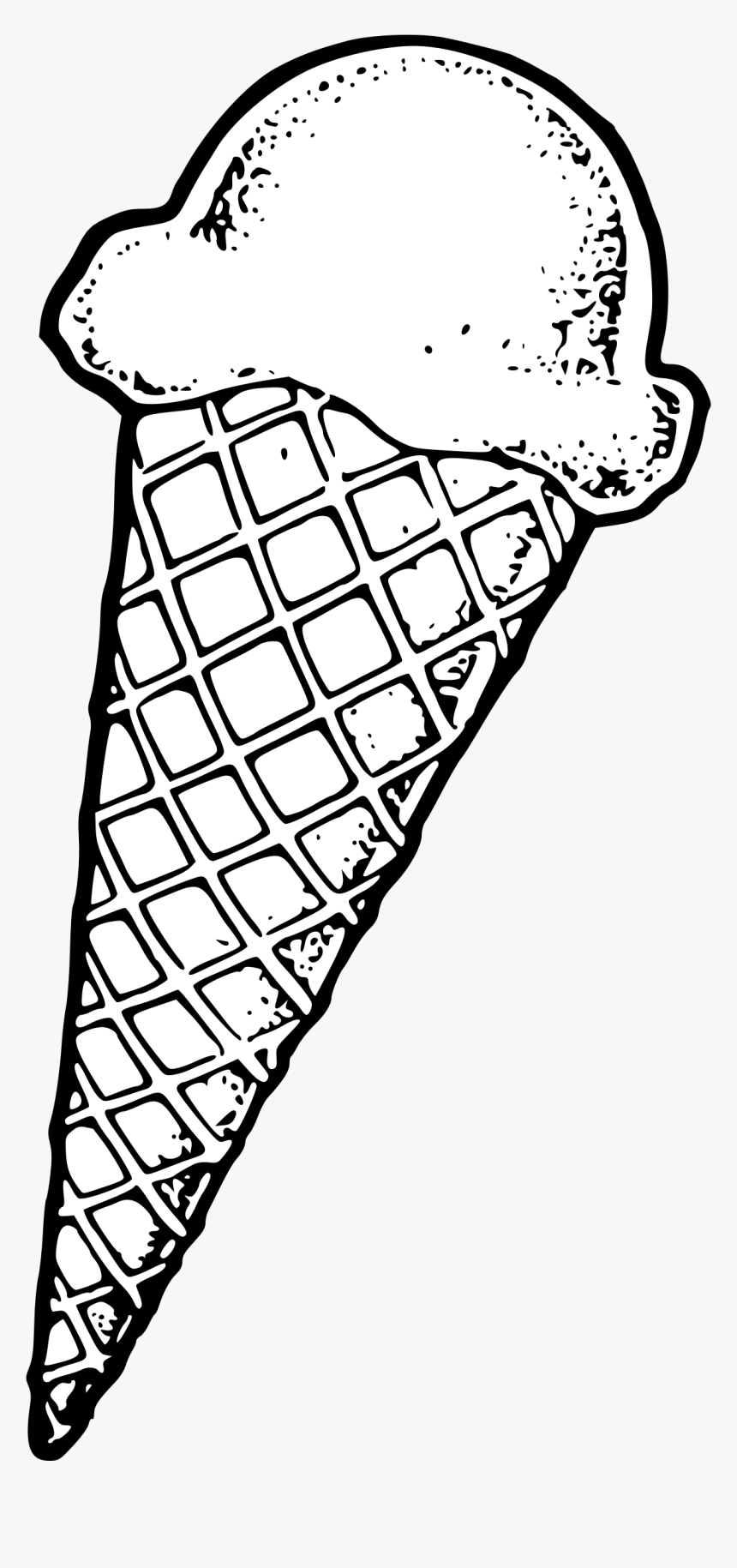 Regarding Pertaining To - Ice Cream Cone Line Art, HD Png Download, Free Download