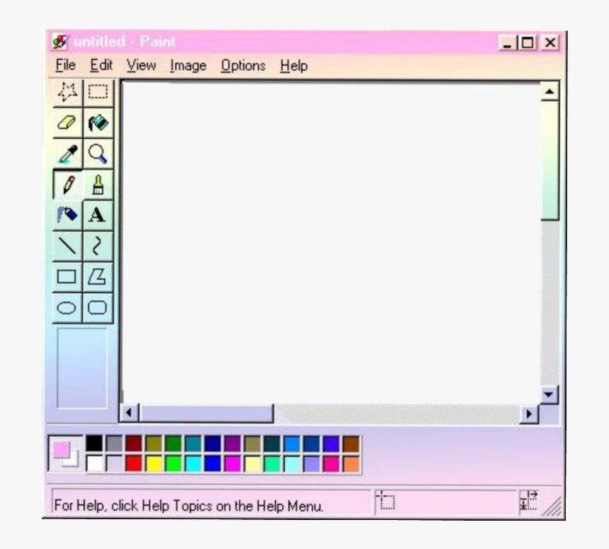 #tumblr #çerçeve #aesthetic #computer #paint - Ms Paint Windows 2000, HD Png Download, Free Download