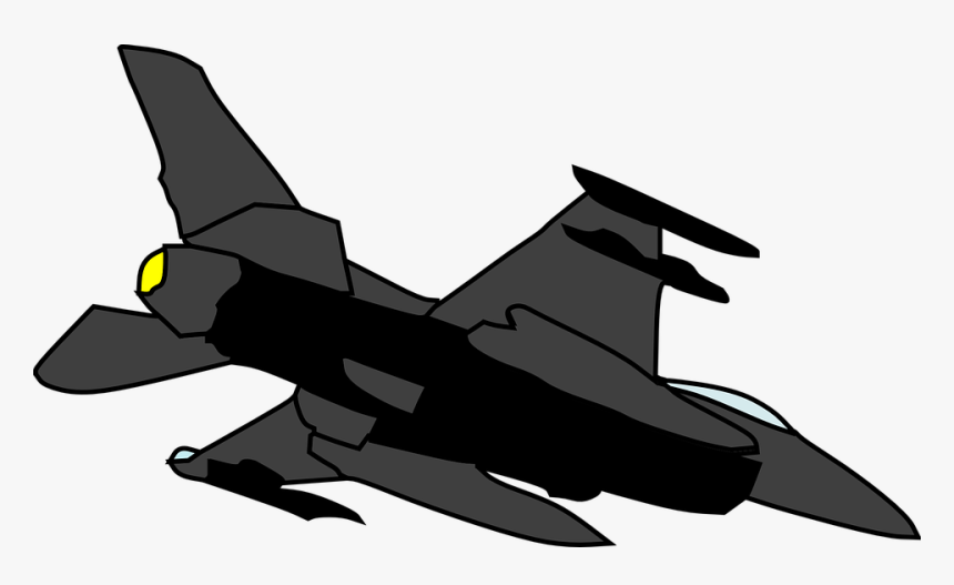 Plane, Fighter, Military, Airplane, Aircraft, Sky - Clipart Fighter Jet Cartoon Png, Transparent Png, Free Download