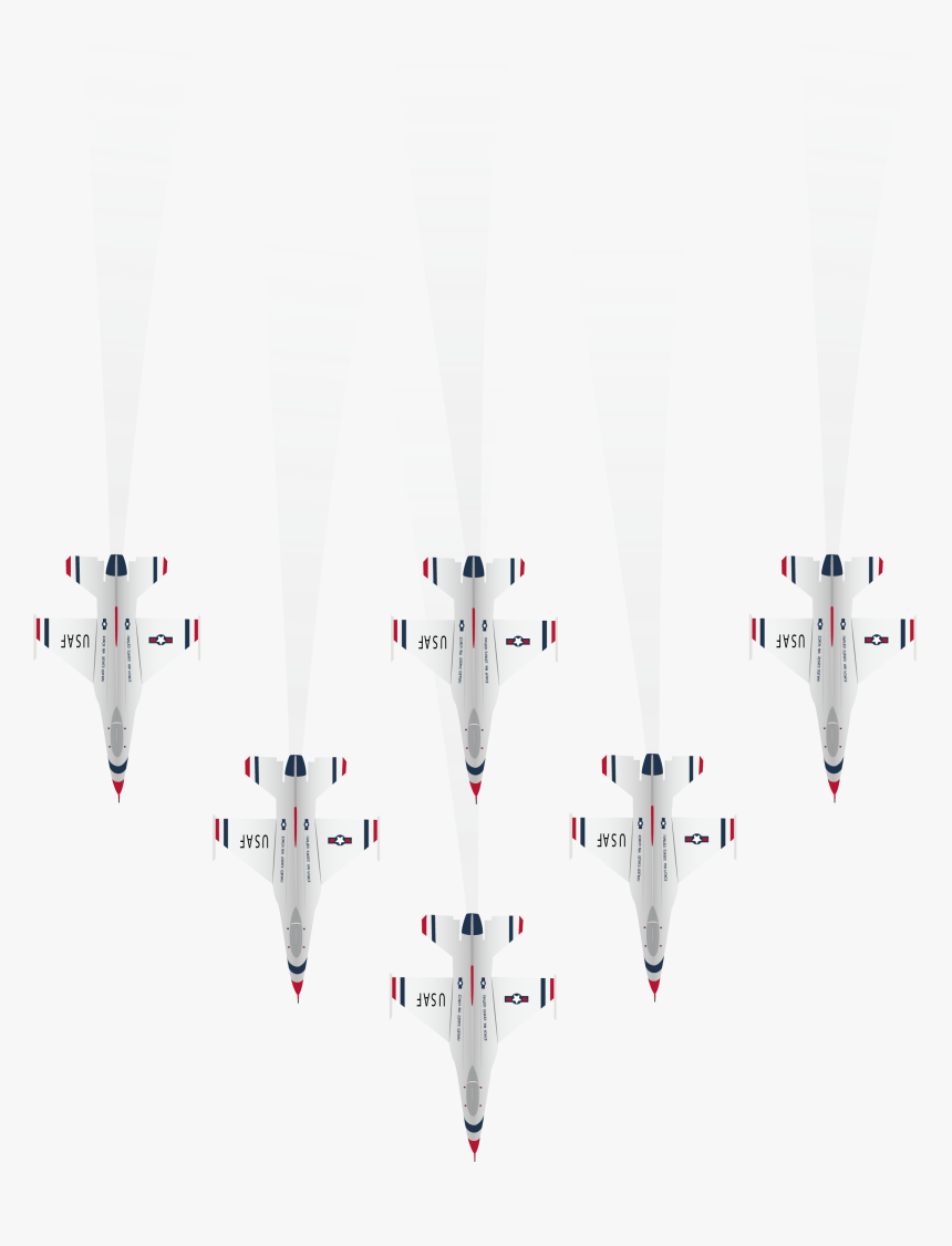 Delta Burst Formation - F 16 Thunderbirds Formation, HD Png Download, Free Download