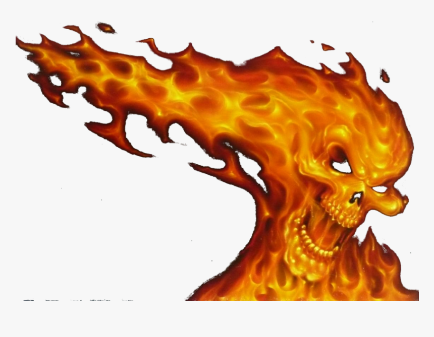 Skulls Transparent Fire - Transparent Fire Skull, HD Png Download, Free Download