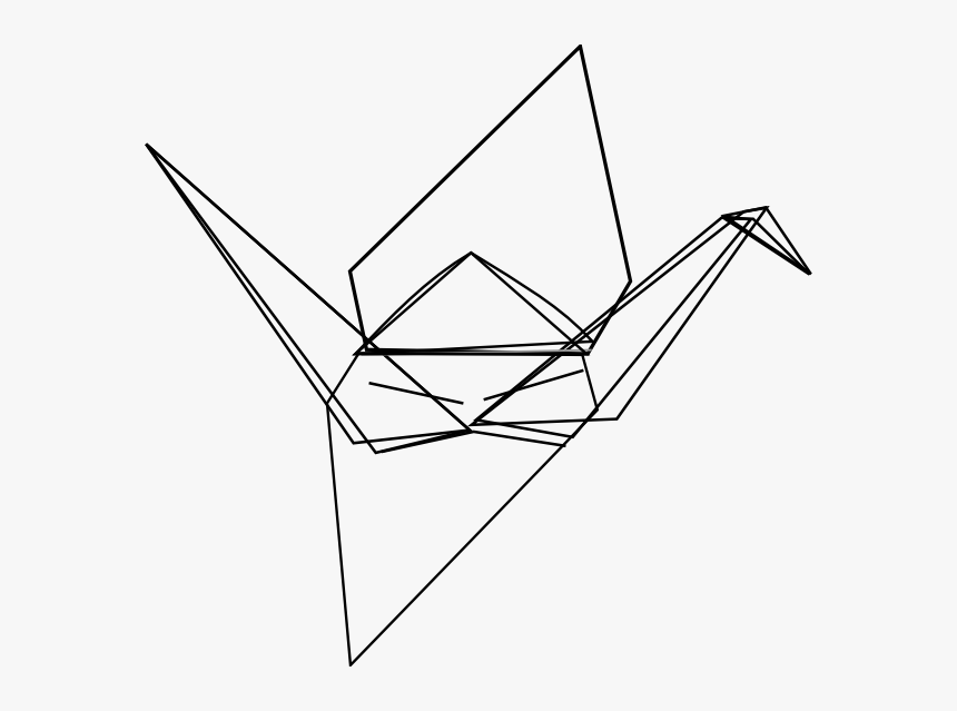 Transparent Paper Crane Png - Origami Crane Clip Art, Png Download, Free Download