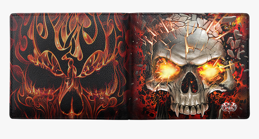 Skull Blast Rfid Blocking Bifold Wallet - Long Sleeve Skull T Shirt, HD Png Download, Free Download