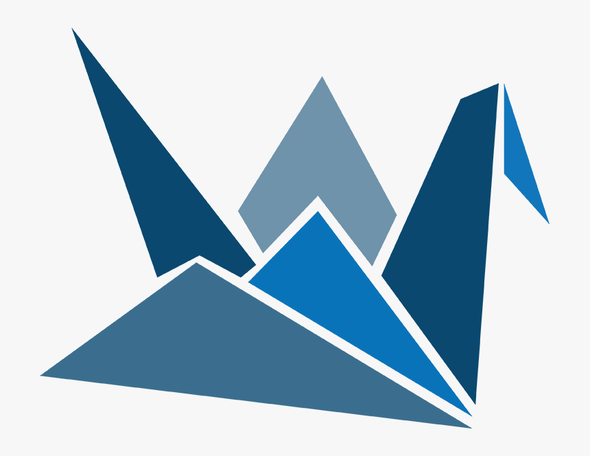 Blue Origami Crane - Triangle, HD Png Download, Free Download