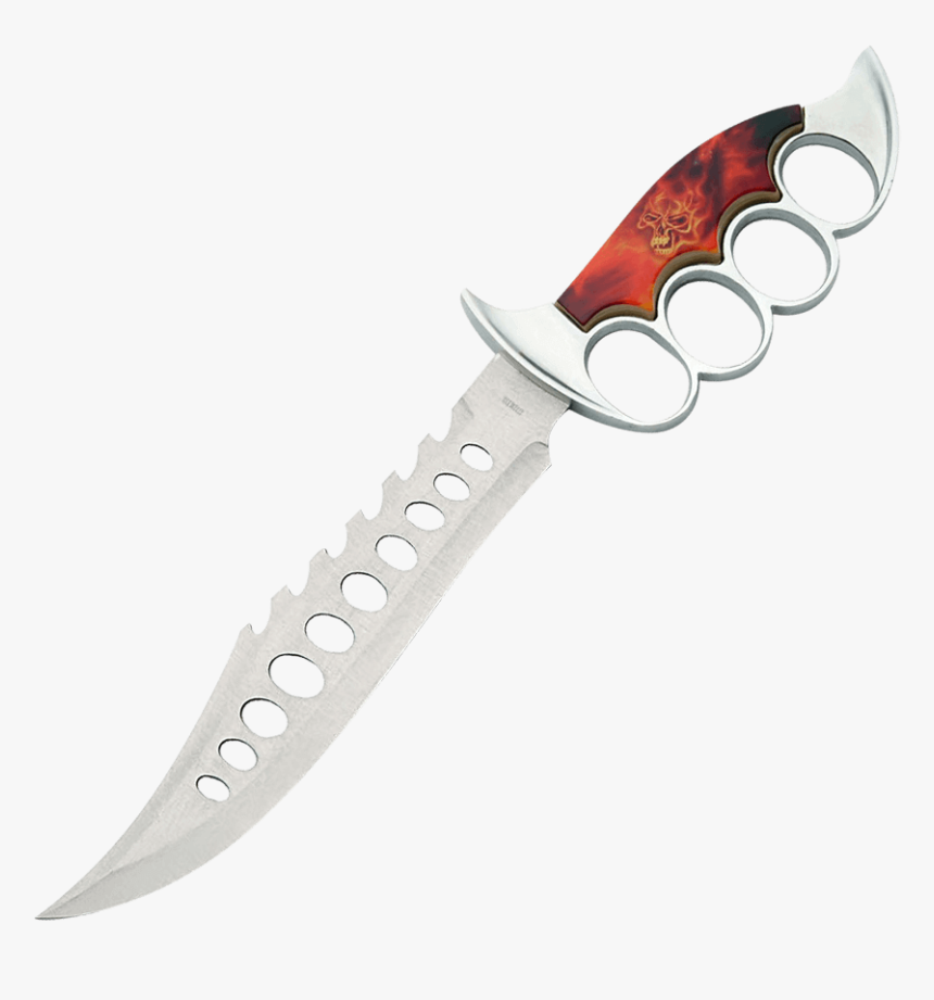 Flaming Skull Of Death Trench Knife - Knife Png Hd, Transparent Png, Free Download