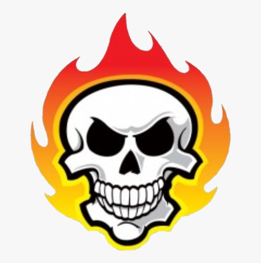 Clip Art Skulls On Fire - Logo Fire Skull, HD Png Download, Free Download