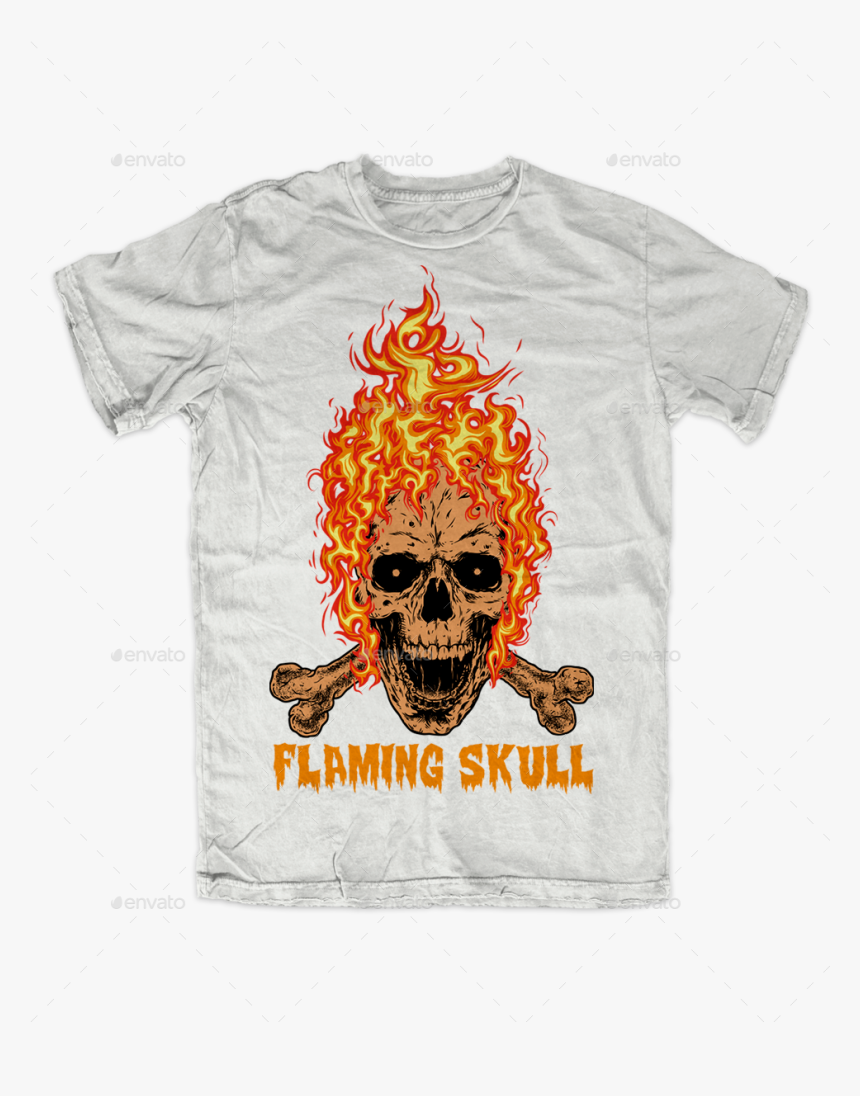 Flaming Skull Png, Transparent Png, Free Download