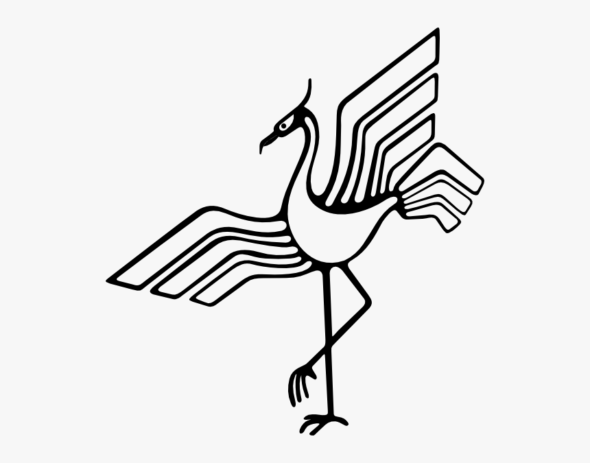 Crane Bird Emblem Clipart, HD Png Download, Free Download