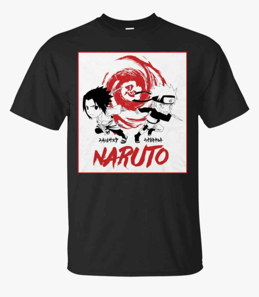 Naruto Shippuden Shinobi Chibi Men/women T Shirt Unisex - Black And White Puerto Rican Flag Shirt, HD Png Download, Free Download