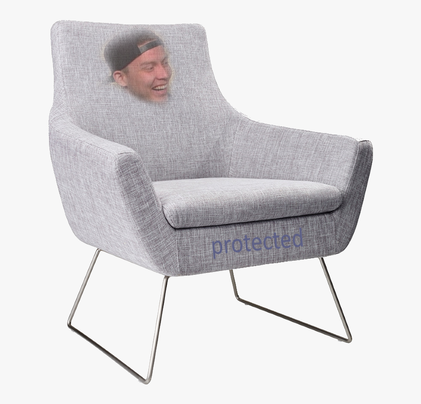 Modern Grey Lounge Chair, HD Png Download, Free Download