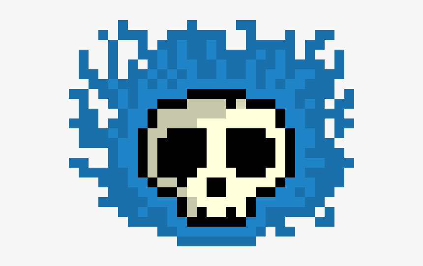 Flaming Skull Pixel Art, HD Png Download, Free Download