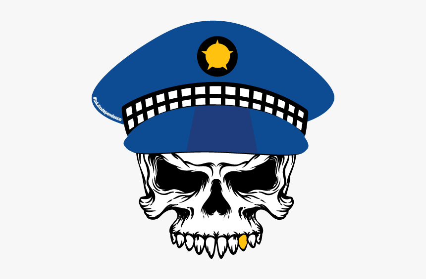Skull Clipart Police - Skull With Crowns Drawings, HD Png Download, Free Download