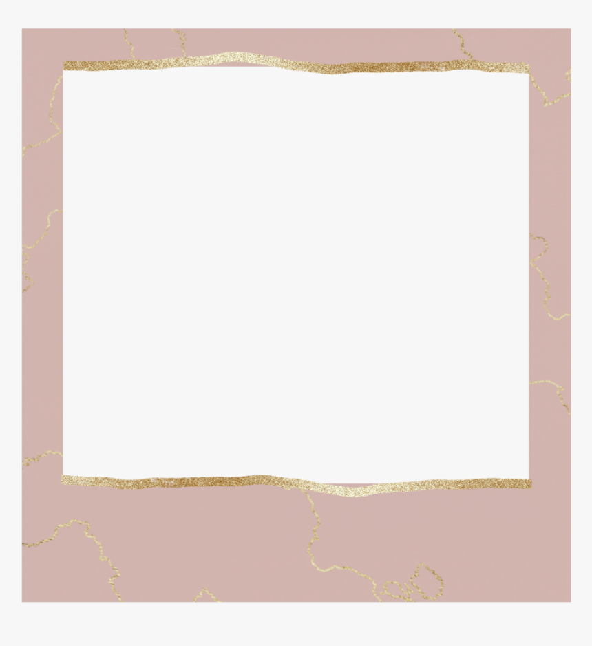 #polaroid #instagram #gold #pretty #pink #border - Border, HD Png Download, Free Download