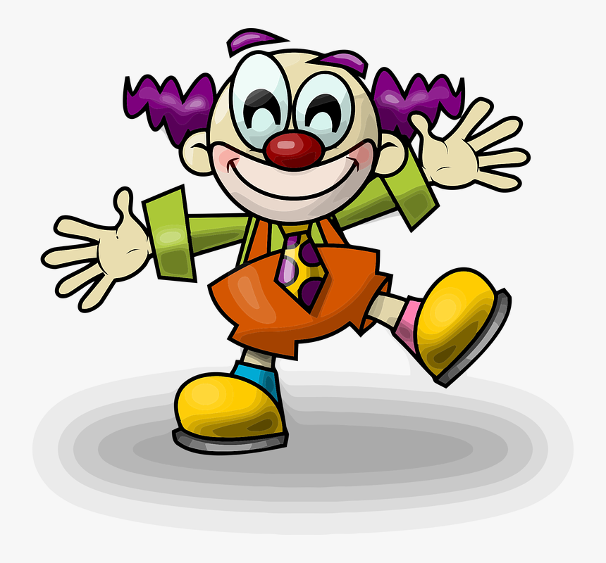 Payaso, Loco, Feliz, Gracioso, Dibujos Animados - Boy Clowns Cartoon, HD Png Download, Free Download