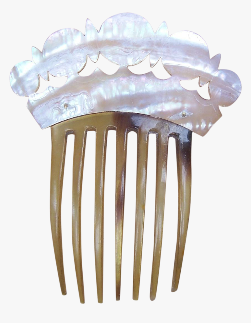 Victorian Hair Comb Mother Of Pearl Spanish Mantilla - Rake, HD Png Download, Free Download