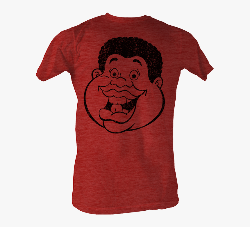 Fat Albert"s Head Red Heather Male T-shirt - T Shirt Dennis Rodman Schwarz, HD Png Download, Free Download