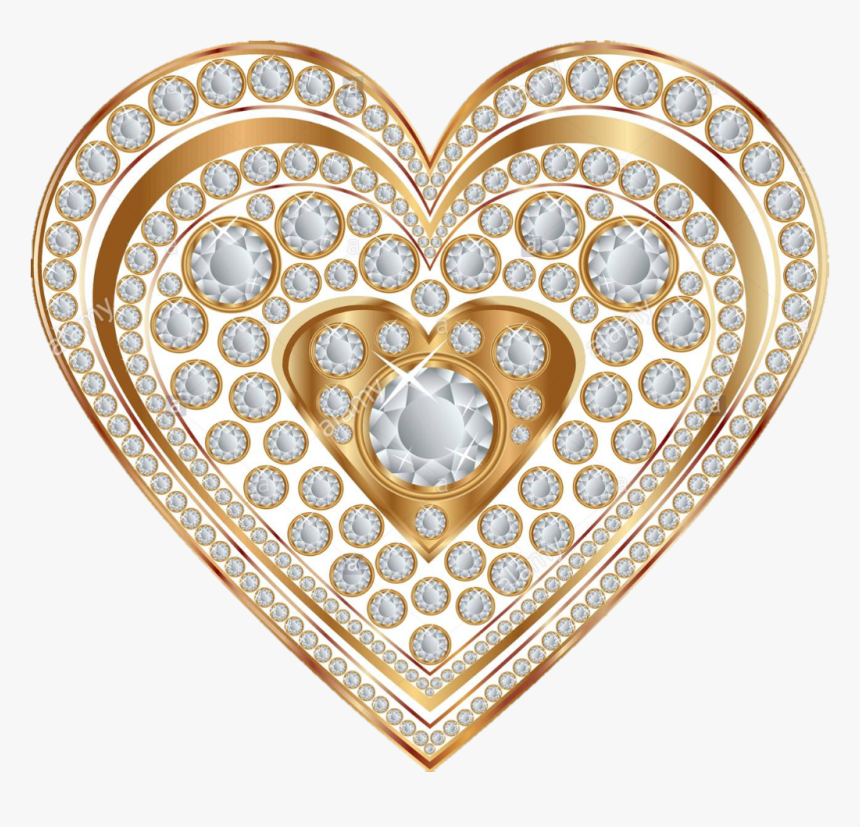 #heart #diamond #bling #fancy #pretty #girly #decorative - Heart, HD Png Download, Free Download