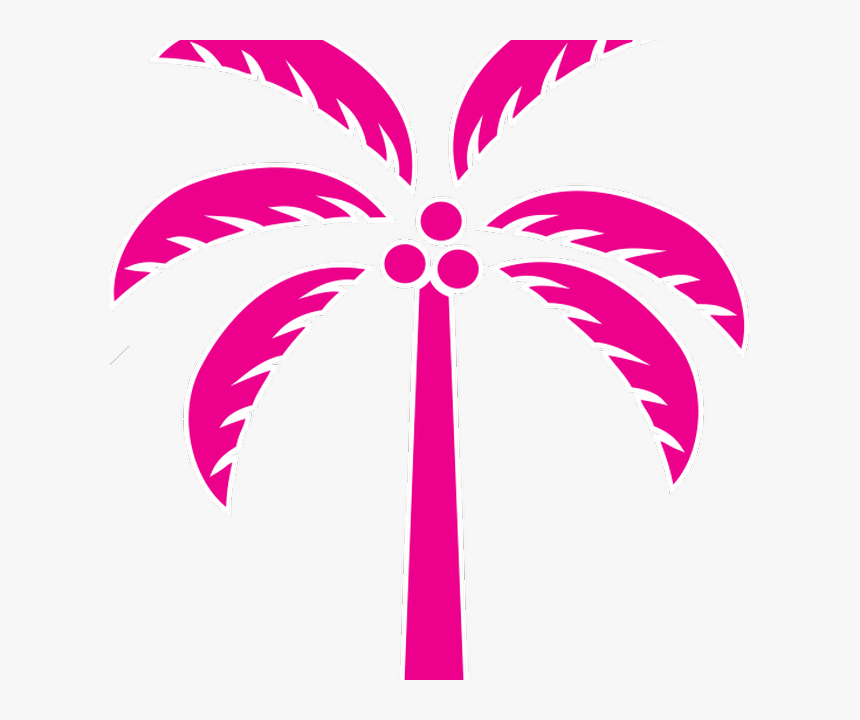 Palm Tree Clipart Pink Palm - Pink Palm Tree Clip Art, HD Png Download, Free Download