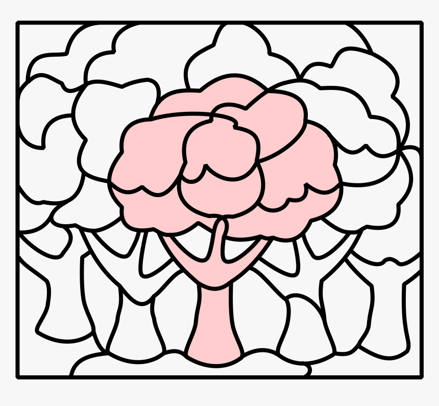 Transparent Pink Tree Png - Punkte Ausmalen, Png Download, Free Download