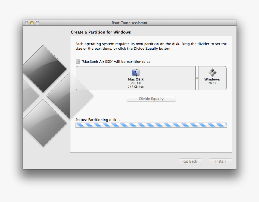 Partition Drive - Boot Camp Assistant Install Windows 8, HD Png Download, Free Download