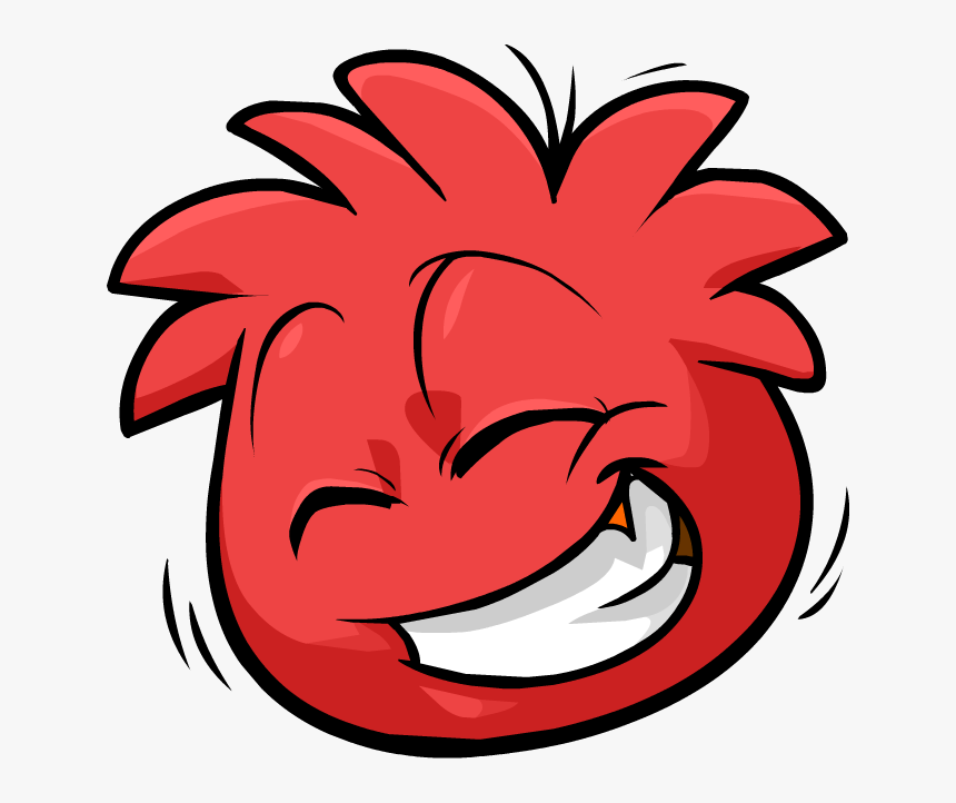 Red Puffle Laughing - Puffle Png, Transparent Png, Free Download