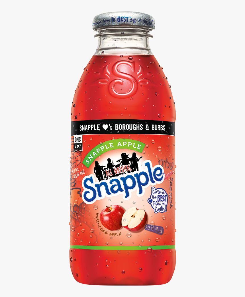 The Limited-edition Queens Snapple Bottle Features - Glass Bottle, HD Png Download, Free Download