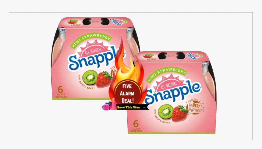 Kiwi Strawberry Snapple 6 Pks $1 - Strawberry, HD Png Download, Free Download