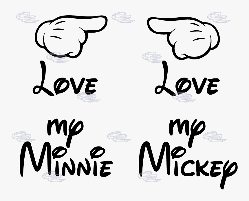 Mickey Mouse Hands Pointing - Her Mickey Im His Minnie, HD Png Download, Free Download