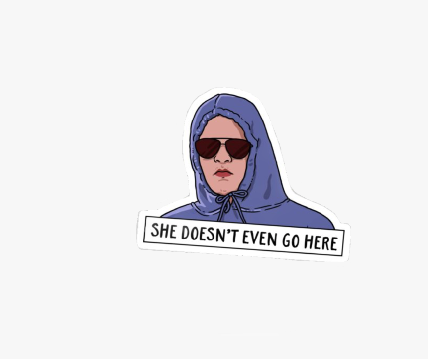 #mean #girls #meangirls #sticker #fun #bored #finals - She Doesn T Even Go Here Stickers, HD Png Download, Free Download
