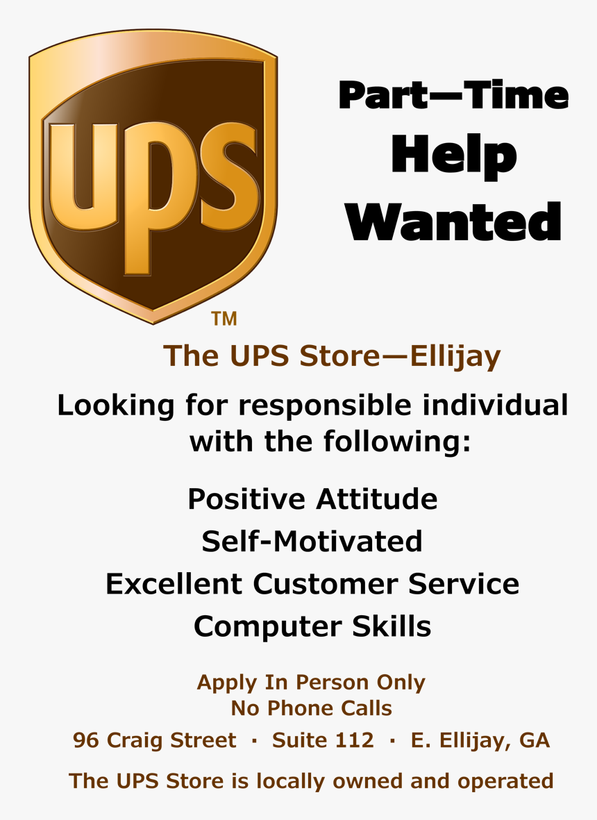 The Ups Store Of Ellijay Is Now Hiring - Poster, HD Png Download, Free Download