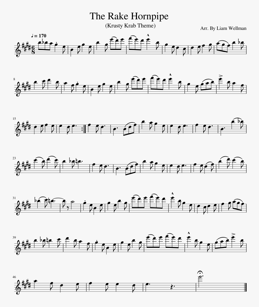 Transparent Krusty Krab Png - Ponyo On The Cliff By The Sea Flute Sheet Music, Png Download, Free Download