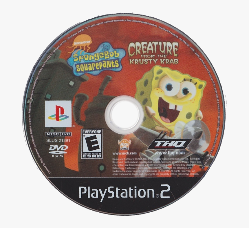 Spongebob Lights Camera Pants Ps2 Disc, HD Png Download, Free Download