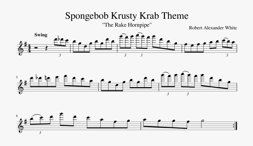 Spongebob Krusty Krab Theme Sheet Music Composed By - F Sharp Melodic Minor For Cello, HD Png Download, Free Download