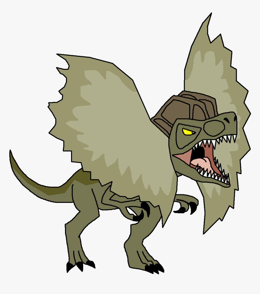 Transparent Dilophosaurus Png - Cartoon Dilophosaurus By Dinosaur Pedia, Png Download, Free Download